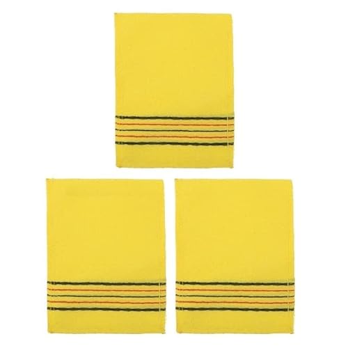 3 pièces/5 pièces 1 * coréen italie exfoliant corps gommage serviettes gant Sephar séchage rapide 14 * 18 cm maison sport nettoyage (Color : Yellow, Size : 5pcs)