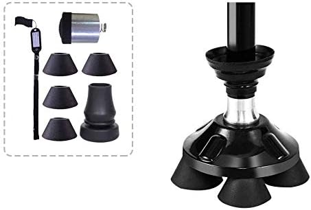 BigAlex 4Tips Replacement for Folding Walking Cane(MG Alloy Base)