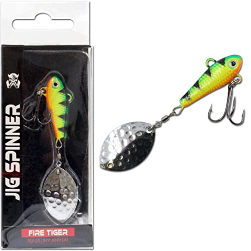 Esca Cucchiaino Rotante Wild Devil Baits Fire Tiger 6g Per Pesca Predatori