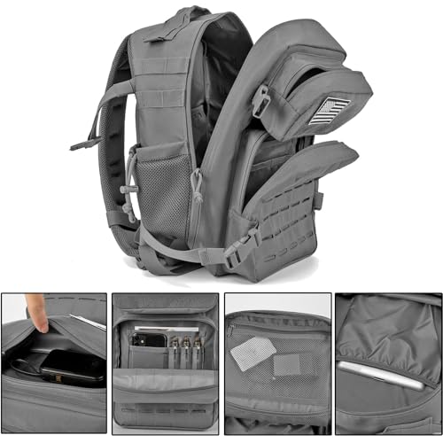 Image of QT&QY 25L /45L Military Tactical Backpack For Men Molle Daypack 3 Day Bug Out Bag Hiking Rucksack With Bottle Holder
