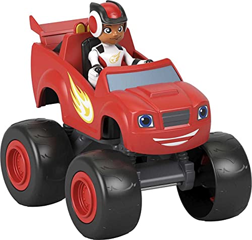 Fisher-Price GYD17 - Blaze und die Monstermaschinen Blaze & AJ, großer Spielzeug-Monster Truck zum Schieben mit… – Bild 6