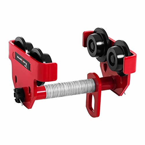 Steinberg Systems Chariot Pour Palan Porte Palan Manuel Avance Par Poussée Engrenage SBS-GT-1000 (Capacité 1000 kg, Largeur De Fer 80-200 mm, Acier/acier allié, Coeff. sécurité 1,25)