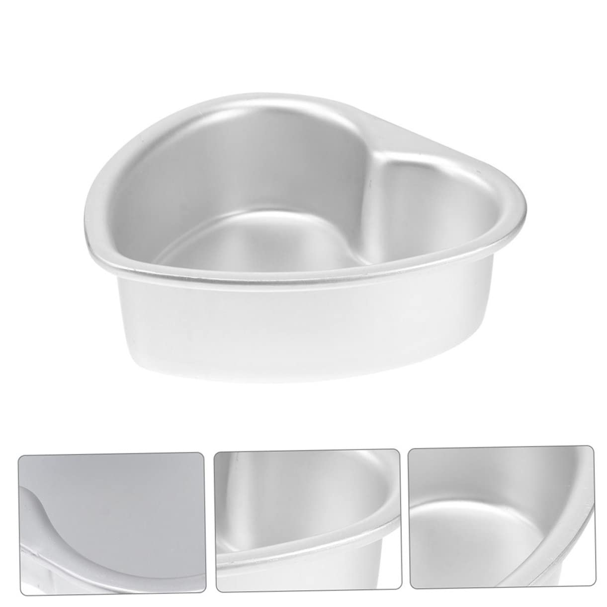GLEAVI 2 Moldes para Tartas en Aleación de Aluminio y Reutilizables y Fáciles de Desmoldar Forma de Corazón Ideales para Hornear en Casa y Principiantes Principiantes