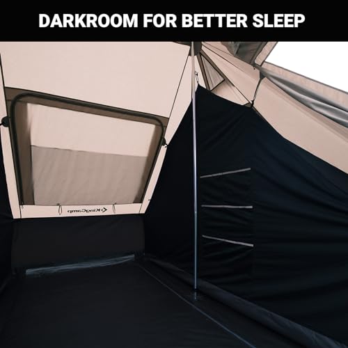 KingCamp Khan Inner Tent for 2 Person, Dark Room Tent with High Density Mesh, Lightweight Waterproof Windproof for Camping Backpacking Hiking Fishing RV
