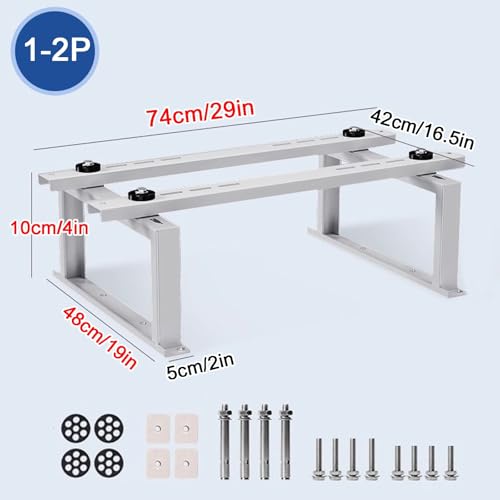 Support de climatiseur au sol premium base réglable robuste 74x48x10cm - 2