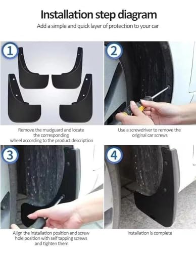 Guardabarros Porsche Cayenne 2011-2017 resistentes: kit de protección delantera y trasera 7