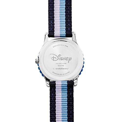 Image of Disney Mickey Mouse Kids' Bezel Stainless Steel Time Teacher Analog Nylon Strap Watch