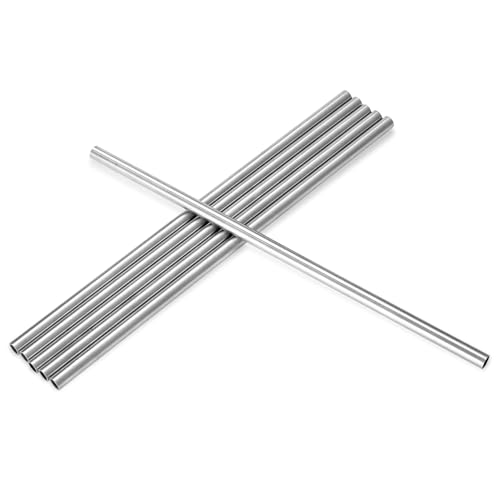 6 tubos de acero inoxidable, tubo redondo de acero inoxidable, tubos de acero, longitud de 250 mm, tubo recto industrial (8 mm de diámetro exterior x 6 mm de diámetro interior)