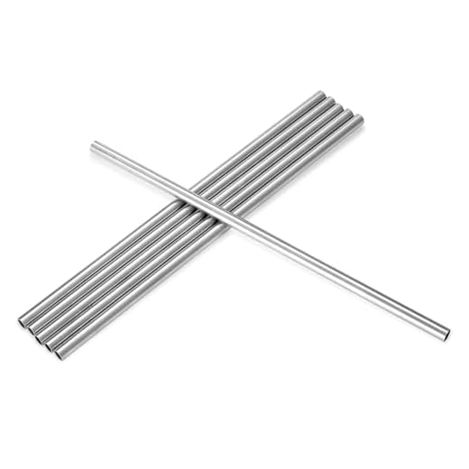 6 tubos de acero inoxidable, tubo redondo de acero inoxidable, tubos de acero, longitud de 250 mm, tubo recto industrial (8 mm de diámetro exterior x 6 mm de diámetro interior)