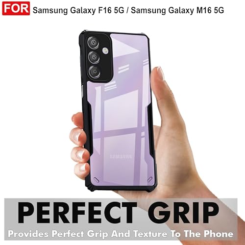 Image of Zapcase Back Case Cover for Samsung Galaxy F16 5G| Compatible for Samsung Galaxy F16 5G Back Cover | Clear Case with Camera Protection | (TPU + PC | Matte Black)