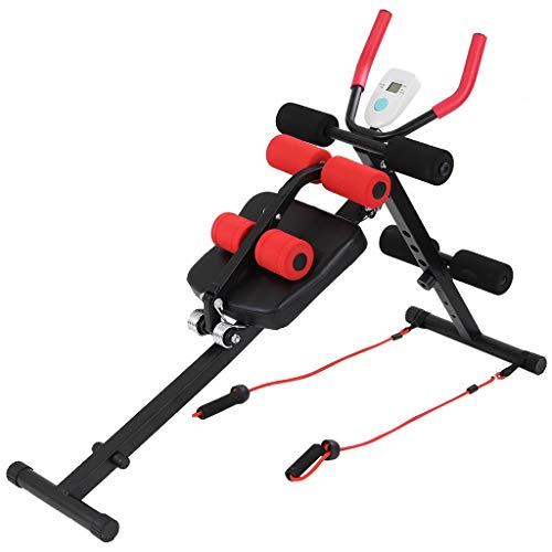 Kusou Adjustable Benches 2-in-1 Abdominal Crunch Machine Sit Up Bench Core Trainer Fitness Home Workout Gym Strength Training Equipment