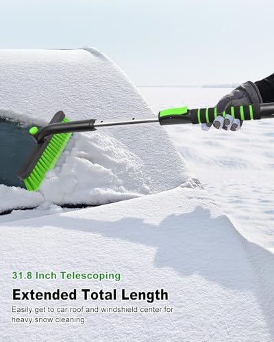 SEAAES Ice Scraper with Snow Brush for Car Windshield - image 4