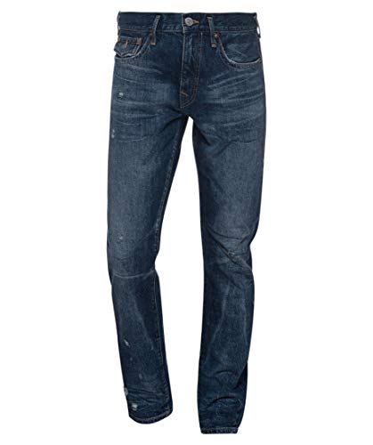 True Religion Herren New Geno Selvage Slim Jeans, per Pack Blau (Blue Wash...