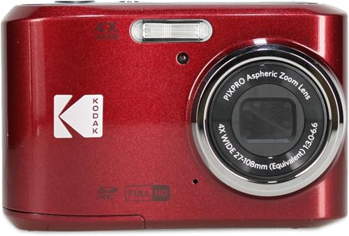 KODAK PIXPRO FZ45 Cámara Digital 16MP Zoom Óptico 4X Roja miniatura 7