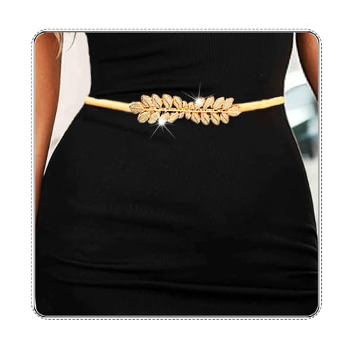 COSYDAYS Gold Belt Dresses Leaf Belts Fancy for Women
