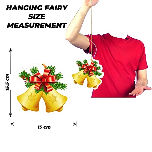 TOYXE Paper Hanging Merry Christmas Bells Decoration Pack of 10 Pcs - Image 4