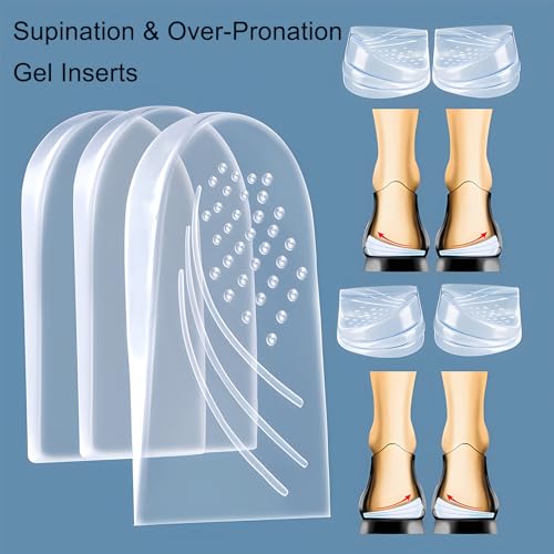 Image of 3 Layer Adjustable Orthopedic Heel Lift for Supination & Over-Pronation Correction Medial & Lateral Heel Wedge Inserts for Knee Pain, Bow Legs