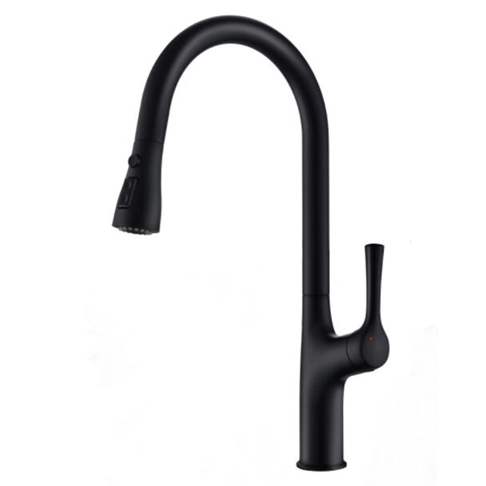 Robinet mitigeur d'évier de cuisine en laiton noir au design épuré pour embellir votre maison