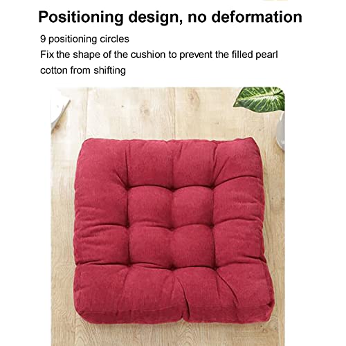 Zzensmot Modern Simple Thicken Chair Cushion Corduroy Chair Pad Comfort Soft Tatami Seat Cushion Floor Pillow For Kitchen Living Room Balcony Home Decor-Pink 45X45Cm(18X18Inch) #TOP3
