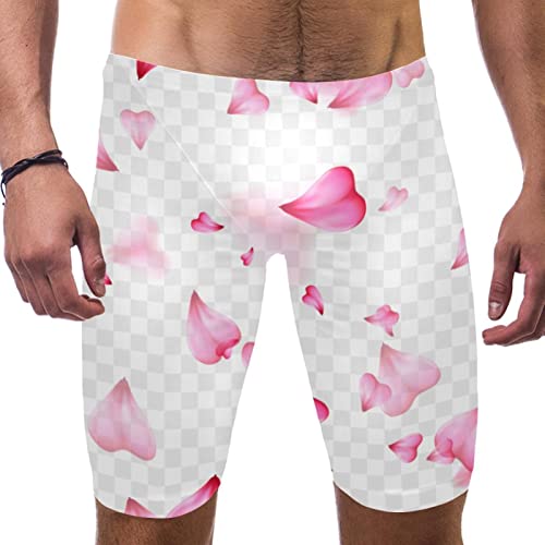 Short de bain homme avec motif pétales rose coloré et séchage rapide