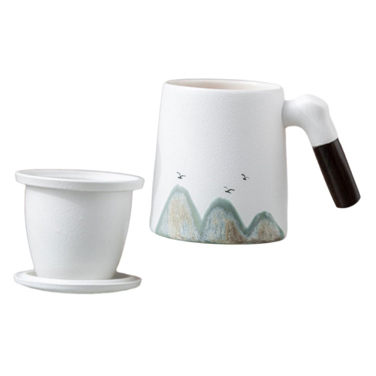 Tazza con Filtro Bianca con Coperchio e Filtro