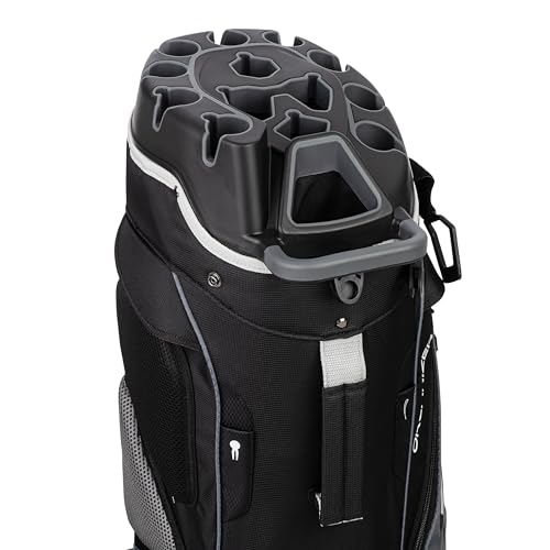 Image of Founders Club Organizer Men's Golf Stand Bag with 14 Way Organizer Divider Top with Full Length Dividers with snap on rain Hood
