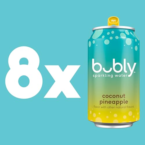 bubly Sparkling Water, Coconut Pineapple, Zero Sugar & Zero Calories, Seltzer Water, 12 Fl Oz Cans (Pack of 8) image 4