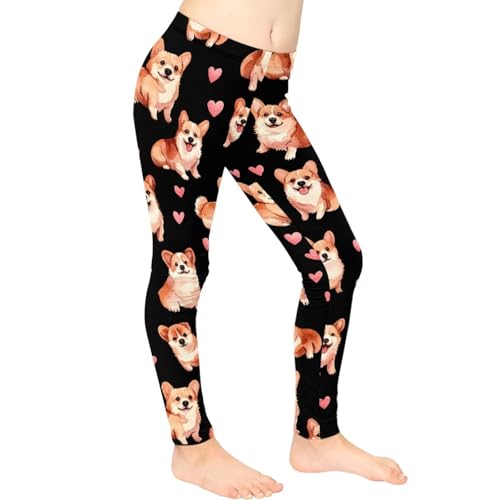 Leggings para niñas pantalones de yoga deportivos elásticos de cintura alta tallas 4 a 13 años