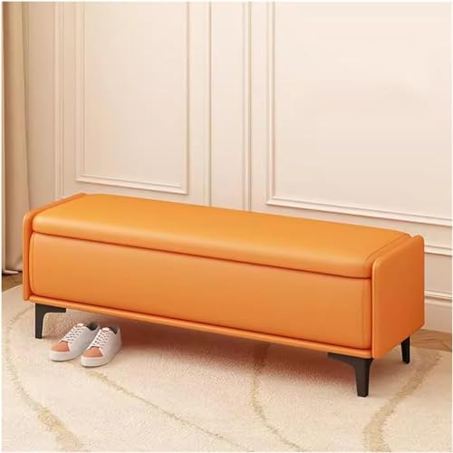 Banc de lit rectangulaire avec grand coffre de rangement - 2