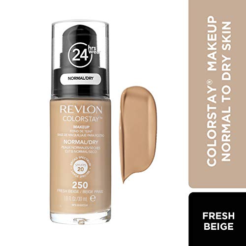 Image of REVLON Translucent Colorstay Normal /Dry Skin, Spf 20 Liquid Matte Foundation,Full Coverage - Fresh Beige For Oily Skin, 30Ml, 1 Count