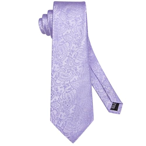 Hi-Tie Silk Paisley Ties for Men Necktie Pocket Square Cufflinks Set Foral Tie Sets Formal Business