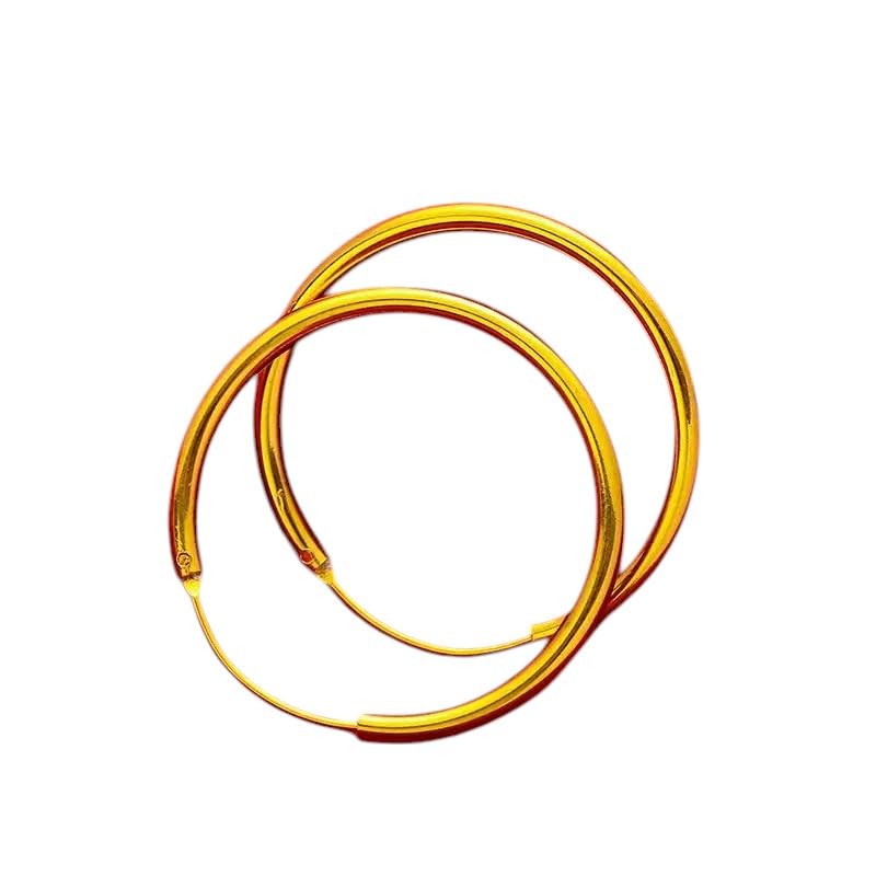 Boucles d'oreilles 24Kt Or fin de 20mm pour femme au design chic et élégant