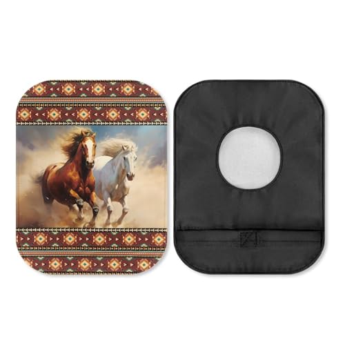 Uorisanigo Ostomy Pouch Bag Soft Covers Urostomy Bag Covers for Men Boys Aztec Horse Colostomy Bag Cover Lightweight Ostomy Pouch Covers Ostomy Protective Bag Cover