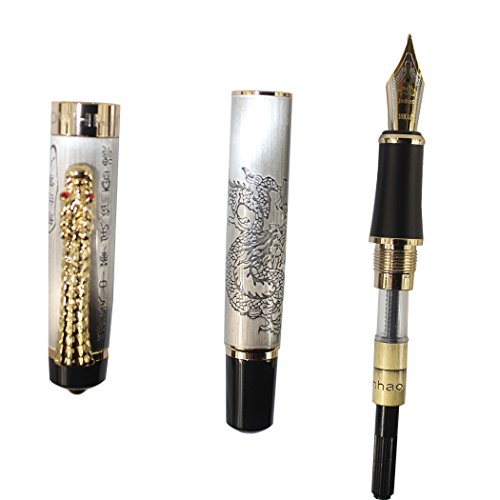 Penna stilografica JINHAO 'loong prole' argento