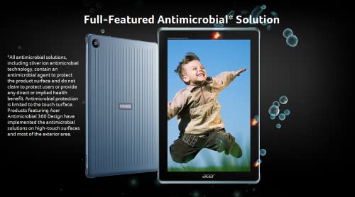 Acer Enduro Urban T3 Eut310A-11A-8995 Rugged Tablet | 10.1" Wuxga Ips Touch Gorilla Glass | Mediatek Mt8385 Cpu | 4Gb Lpddr4X | 64Gb Emmc | Wifi-5 | Front & Rear 5Mp Webcam | Polaris Blue | Android 11 #TOP5