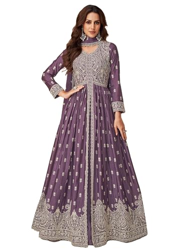 Costume indien Chinon 13829 soie broderie vêtement traditionnel de fête