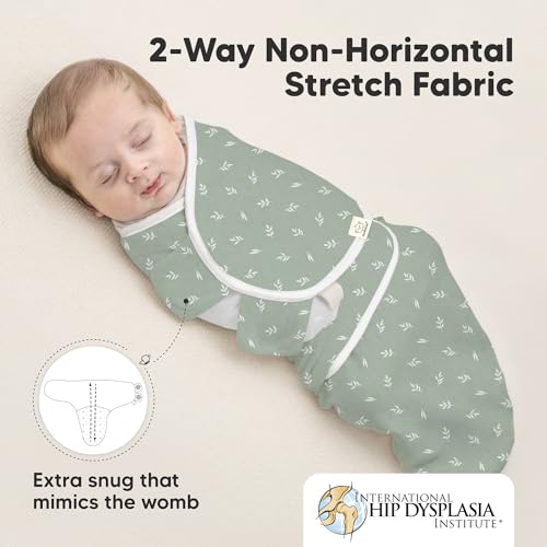 Image of 3-Pack Organic Baby Swaddle Sleep Sacks - Swaddles for Newborns, Infant 0-3 Months, Baby Girls, Boys, Soft & Snug Newborn Sleep Sack, Nursery Swaddling Blankets (Prairie, OS)