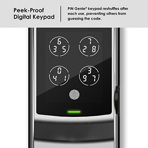 Lockly Secure Pro, Wi-Fi Smart Lock, Keyless Entry Doory Lock, PIN Genie® Keypad, 3D Biometric Fingerprint Sensor, Voice Control, Auto Lock - Satin Nickel (PGD728WSN) - Deadbolt Edition - Thumbnail 4
