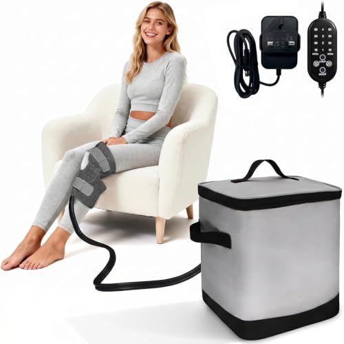 Ice Machine for Knee After Surgery Cold Therapy Machine for Knee After Surgery Ice Machine with Programmable Timer Portable Foldable Cryotherapy Device for Post-Op Swelling & Pain Relief (Grey)