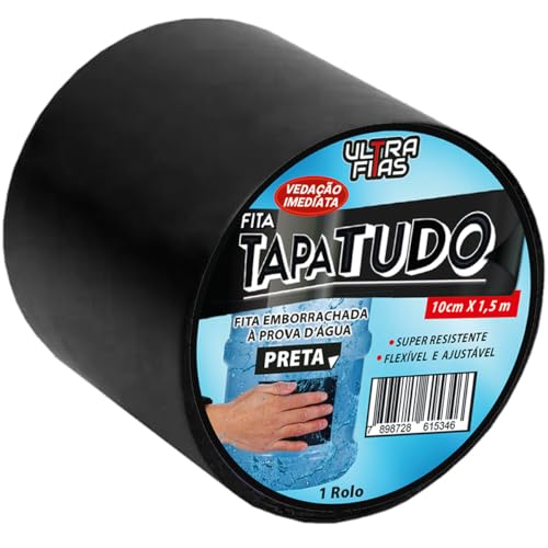 Fita Veda Tudo Multiuso Autocolante Para Vazamentos Cano Calha Telhado Tapa Tudo Ultra Fitas