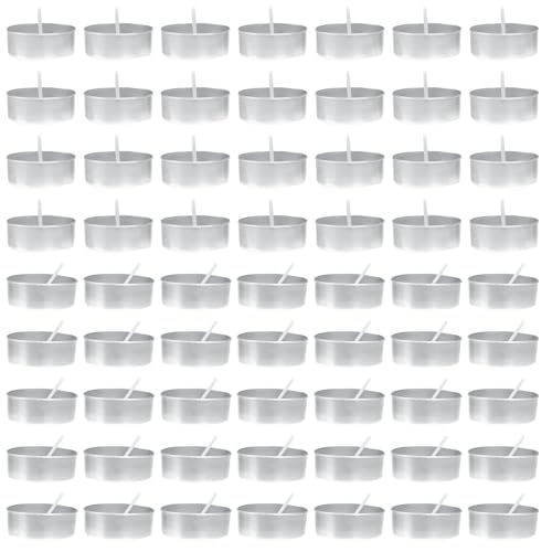 Healifty 200 juegos Tazas Redondas de Aluminio con Mechas para Velas DIY Moldes para Fabricar Velas Artesanales Set Compacto y Ligero para Manualidades de Cera