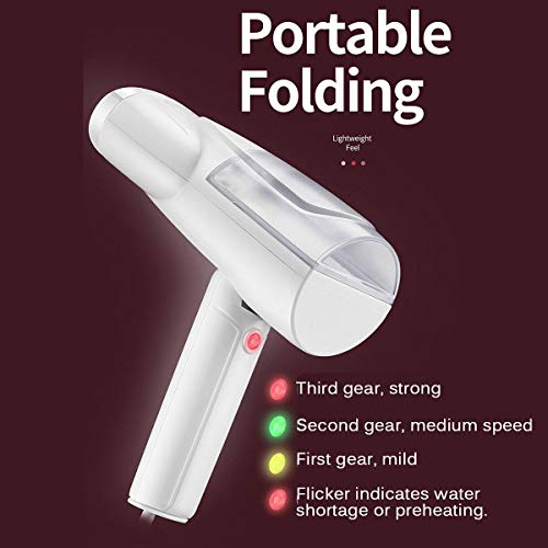 Belita Amy Foldable Garment Steamer for Clothes Portable Handheld Iron Garment Fabric Wrinkle Remover with Detachable Water Tank for Home and Travel, 20s Fast Heat-up Auto-Off Suit for Any Fabrics - Thumbnail 2
