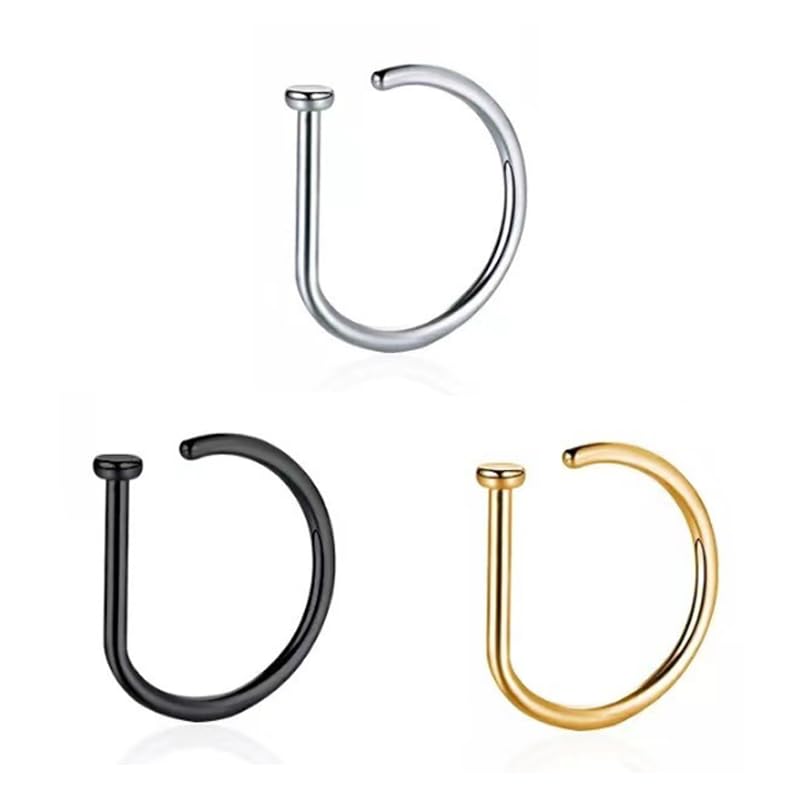 HhBdy Anillo de Labios Juego de 6 Piezas Piercing Nariz aro Tragus Piercing Perforación del Labio Piercing Labio Inferior Septum Piercing Unisex Labio Anillo,Pendiente,Anillo de Nariz