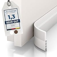 Vellure® Türdichtung Zugluftstopper für Türen- NEU Premium Türdichtung selbstklebend (Energie sparen - Schnell & einfach angebracht) Tür Zugluftstopper ideal auch als Schallschutz, Kälteschutz (weiß)