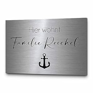 Chrisck Design Türschild Modell 72 Edelstahl