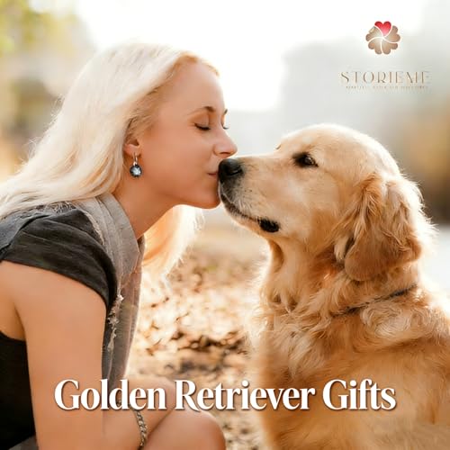 Storieme Golden Retriever Figur Geschenk: Handbemalte Hund Geschenke für Hundebesitzer zum Geburtstag Weihnachten Freundschaft (11cm x 13.2cm)