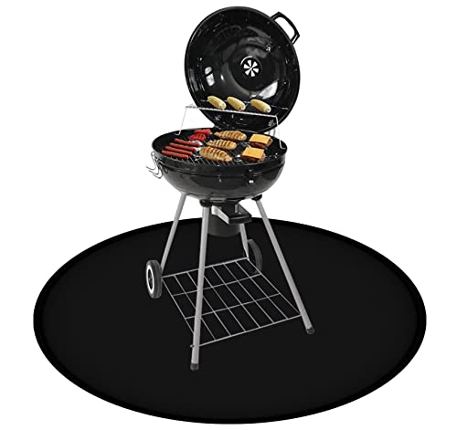 Kovshuiwe Tapete para Barbacoa, Alfombra ignífuga para Barbacoa al Aire Libre de,Alfombrilla para Barbacoa Estera Resistente,Estera Barbacoa,Esterilla BBQ,Barbacoa Mat Cover
