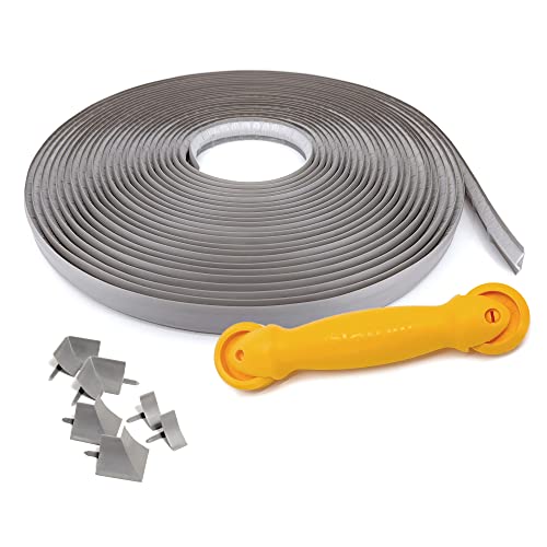 Image of InstaTrim Flexible, Self-Adhesive Caulk Complete Kit, 3 /4 inch x 50', Gray