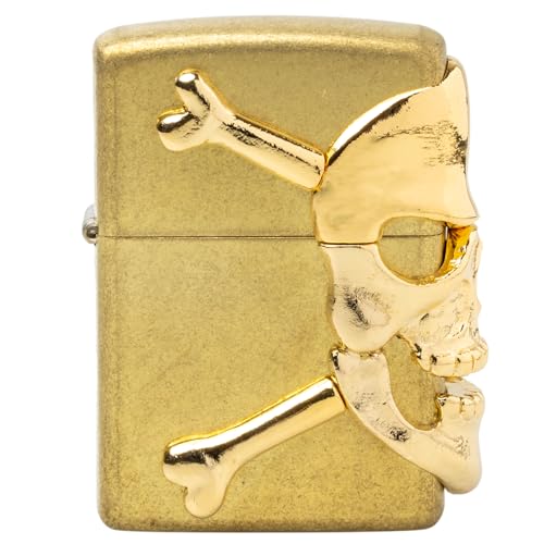 Encendedor Zippo Oil con stickers, acabado latón