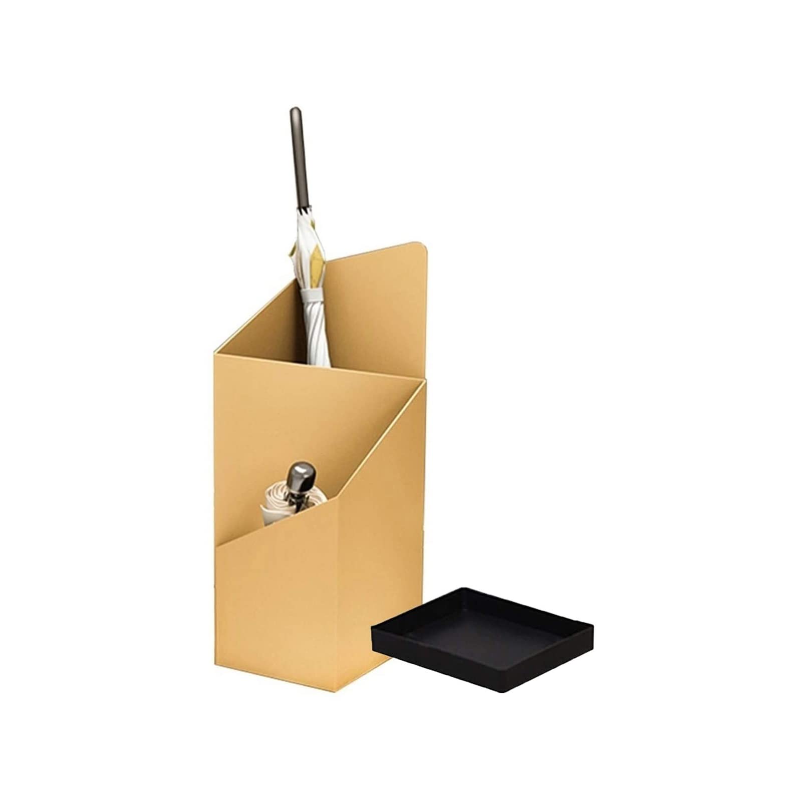 WXPGFEQ Umbrella Stand Holder with Double-layer Storage and Drip Tray, Floor-standing Organizer for Wet Umbrellas